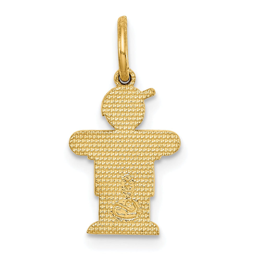 Lovely Rita's Pendants & Charms 14k Yellow Gold Mini Boy With Hat Hugs Charm