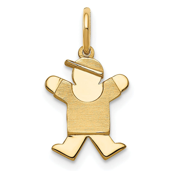 Lovely Rita's Pendants & Charms 14k Yellow Gold Mini Boy With Hat Joy Charm