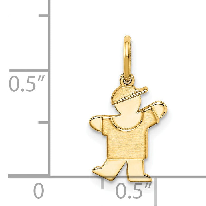 Lovely Rita's Pendants & Charms 14k Yellow Gold Mini Boy With Hat Kiss Charm