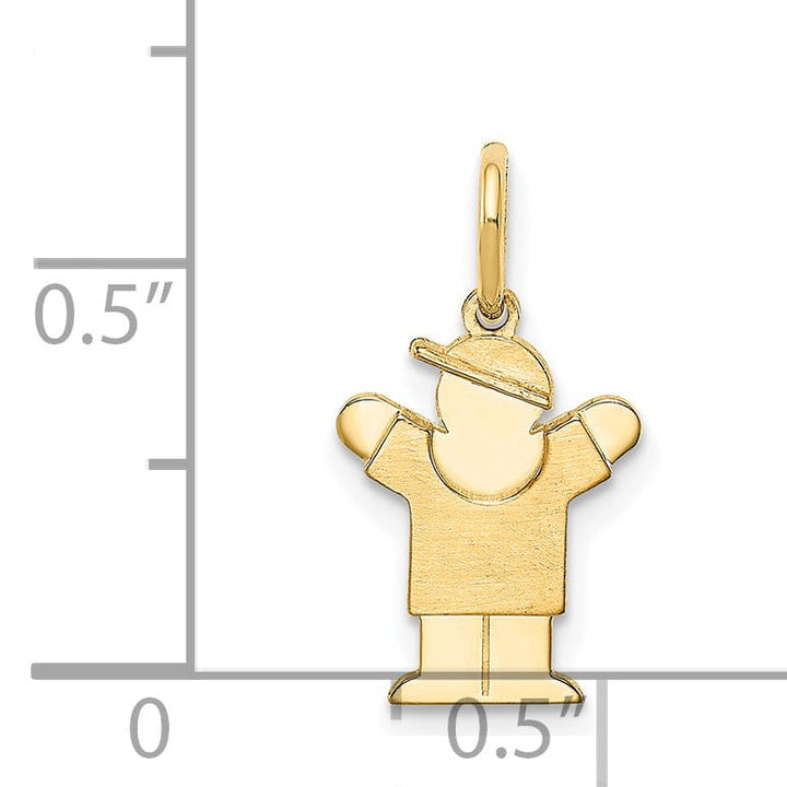 Lovely Rita's Pendants & Charms 14k Yellow Gold Mini Boy With Hat Love Charm