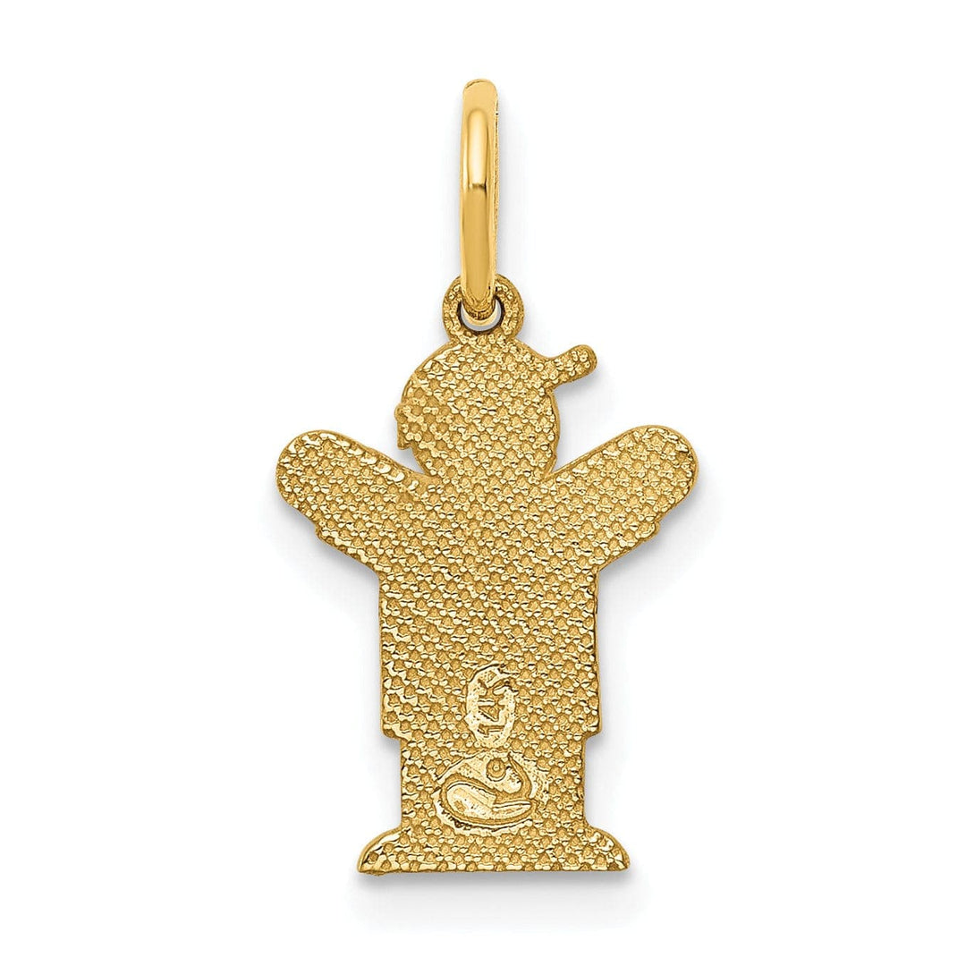 Lovely Rita's Pendants & Charms 14k Yellow Gold Mini Boy With Hat Love Charm