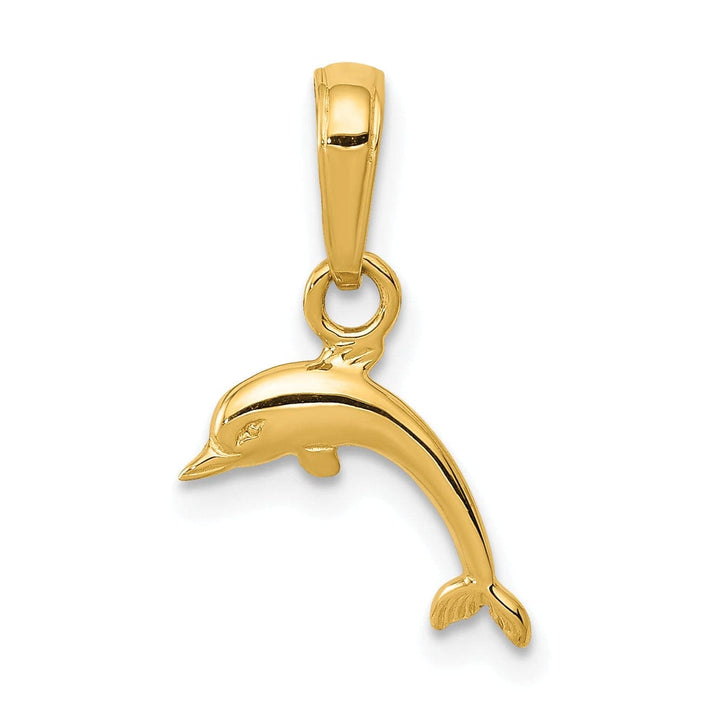 Lovely Rita's Pendants & Charms 14k Yellow Gold Mini Dolphin Pendant
