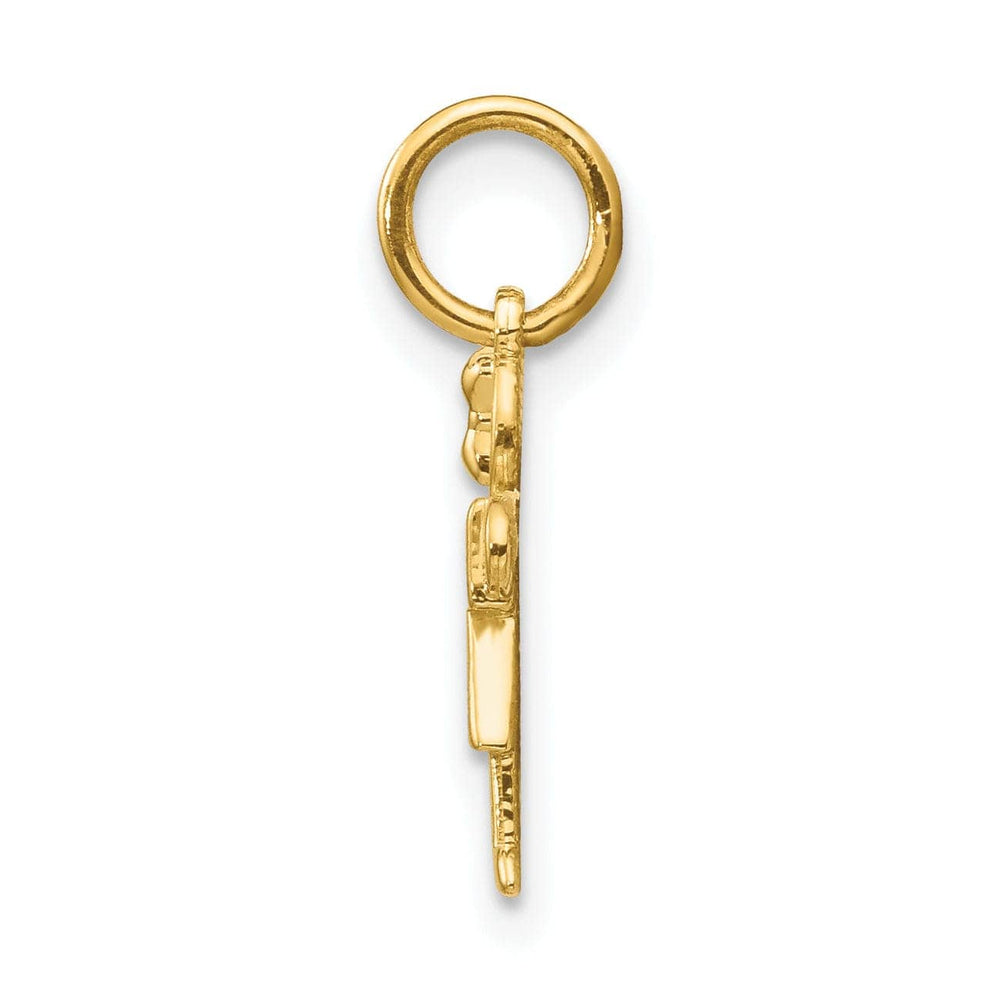 Lovely Rita's Pendants & Charms 14k Yellow Gold Mini Girl With Bow Hugs Charm