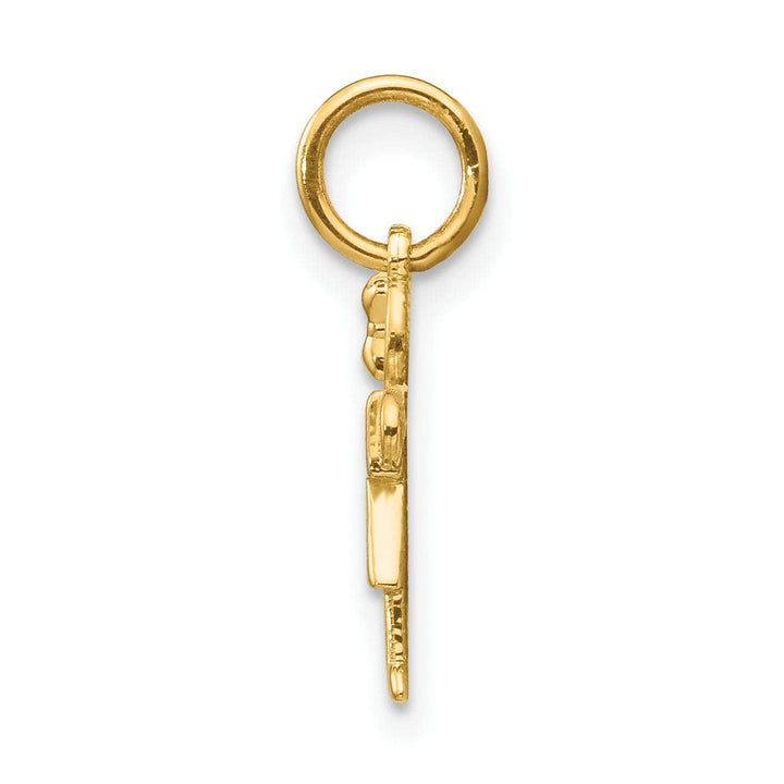 Lovely Rita's Pendants & Charms 14k Yellow Gold Mini Girl With Bow Hugs Charm