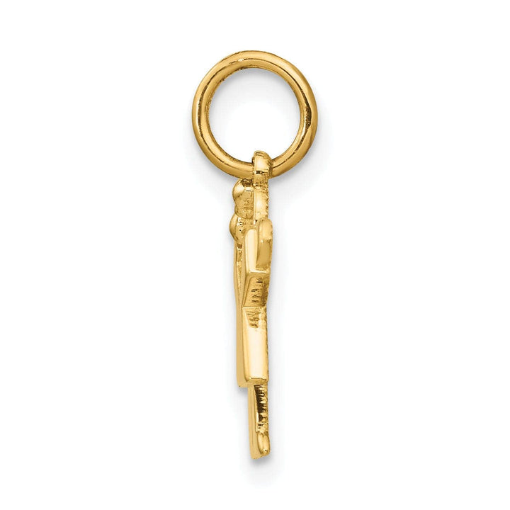 Lovely Rita's Pendants & Charms 14k Yellow Gold Mini Girl With Bow Love Charm