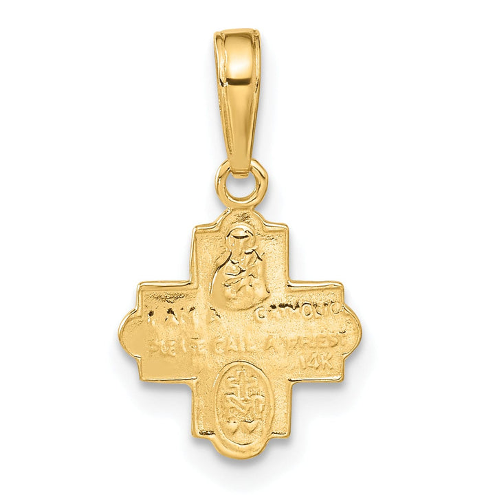 Lovely Rita's Pendants & Charms 14k Yellow Gold Miniature 4 Way Medal Pendant