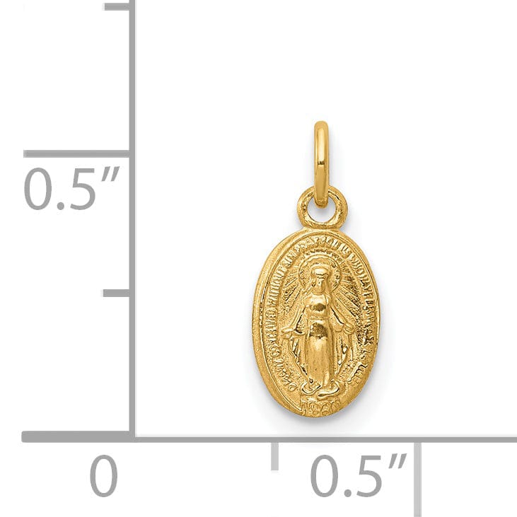 Lovely Rita's Pendants & Charms 14k Yellow Gold Miraculous Medal Charm Pendant