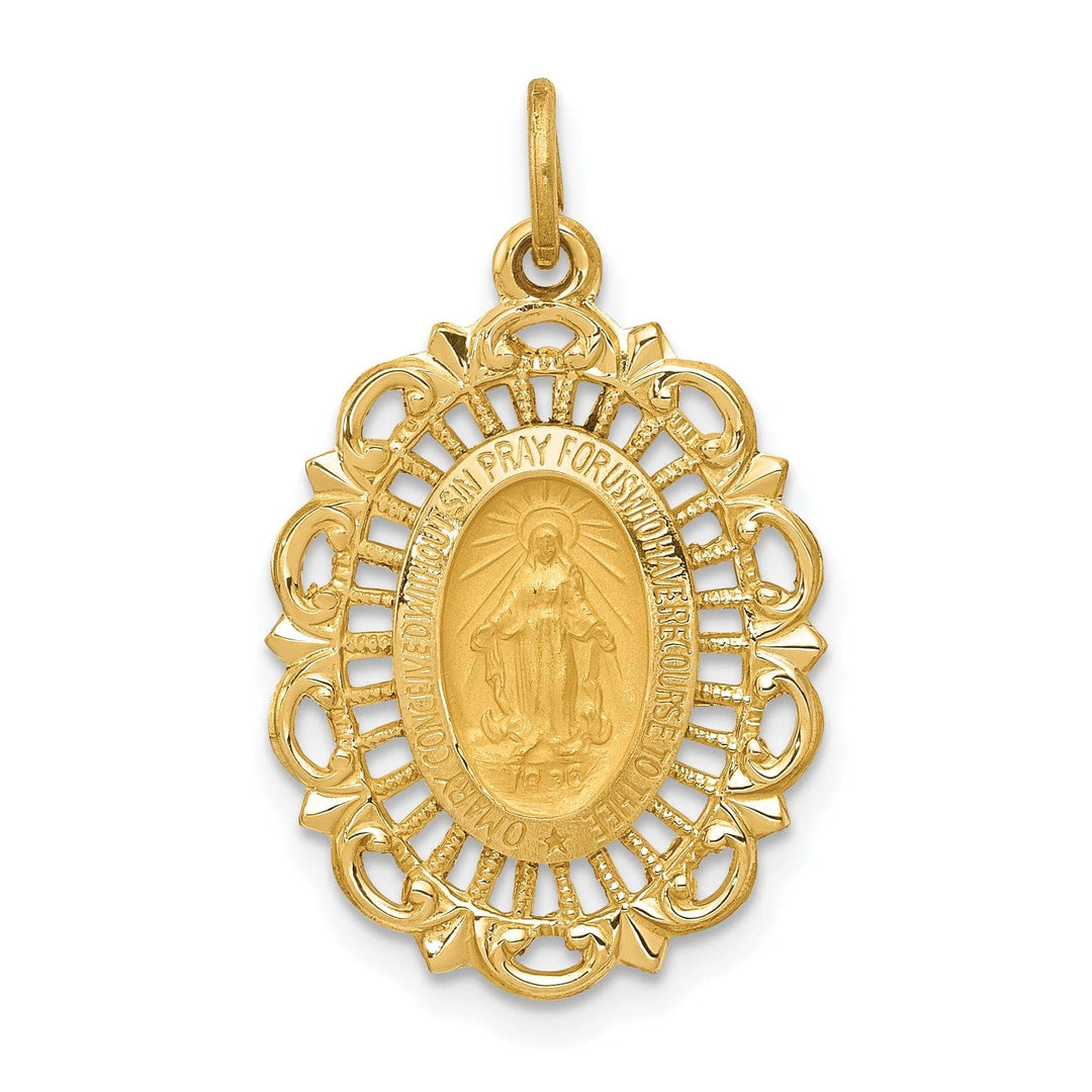 Lovely Rita's Pendants & Charms 14k Yellow Gold Miraculous Medal Charm Pendant