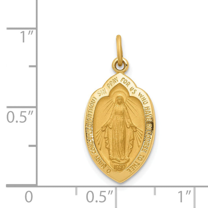 Lovely Rita's Pendants & Charms 14k Yellow Gold Miraculous Medal Charm Pendant