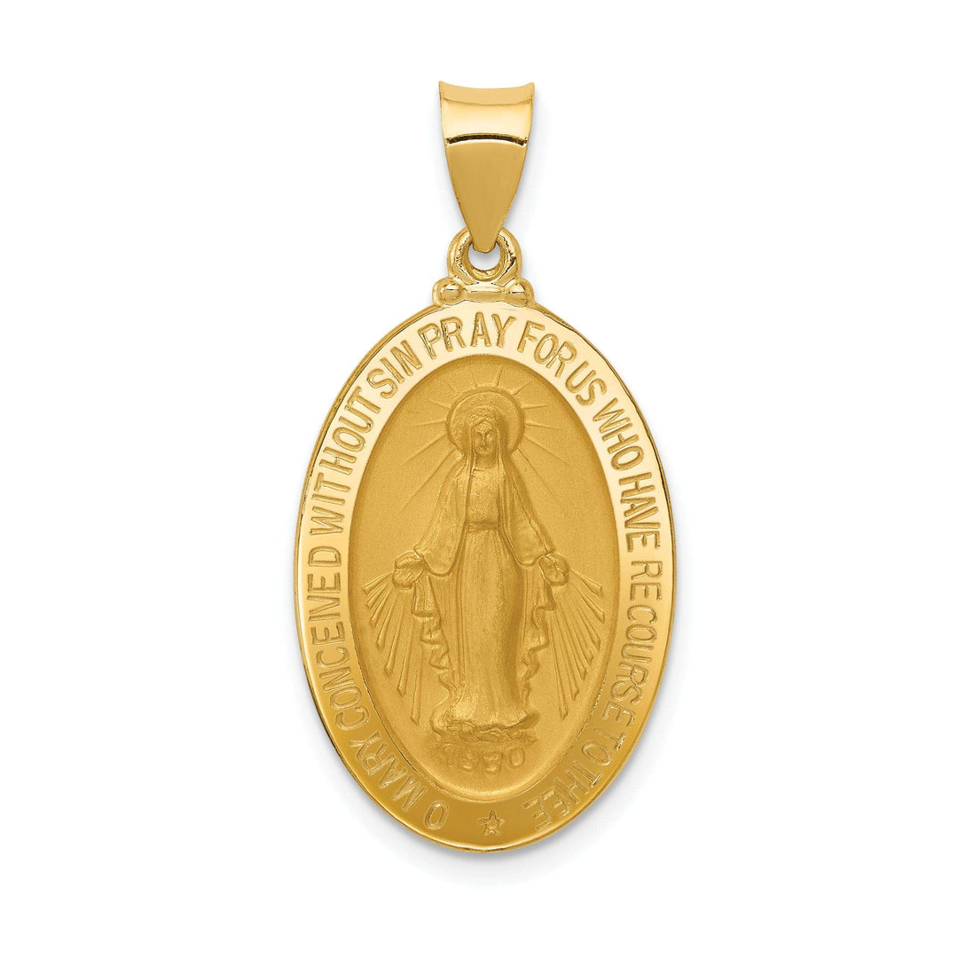 Lovely Rita's Pendants & Charms 14k Yellow Gold Miraculous Medal Oval Pendant