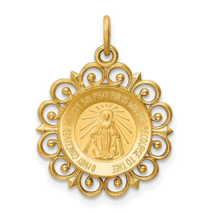 Lovely Rita's Pendants & Charms 14k Yellow Gold Miraculous Medal Pendant