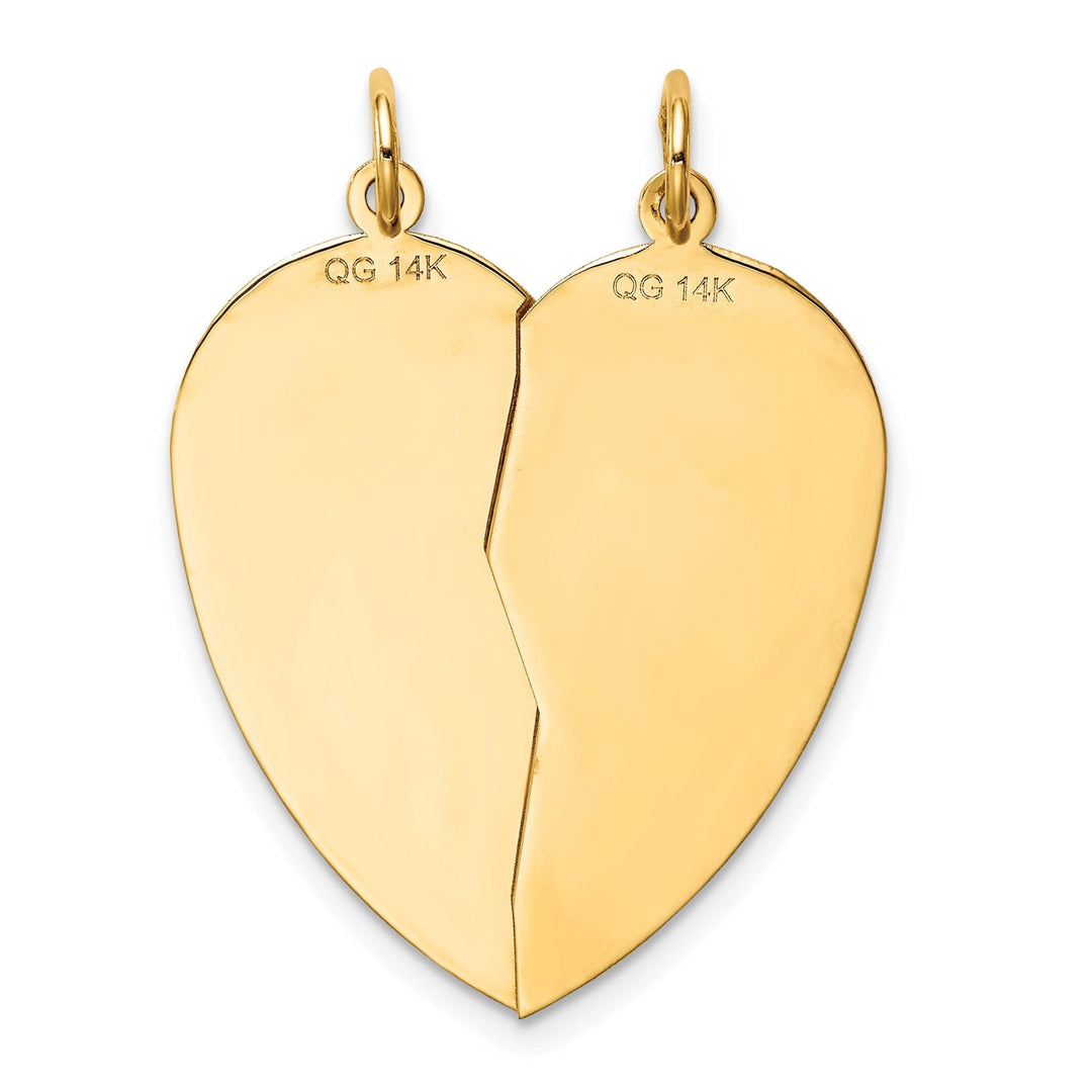 Lovely Rita's Pendants & Charms 14k Yellow Gold Mizpah Break Apart Heart Pendant