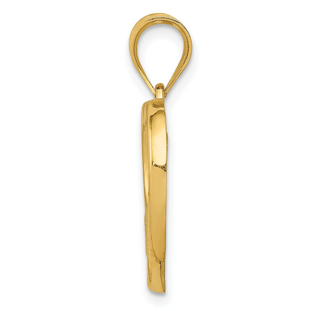 Lovely Rita's Pendants & Charms 14k Yellow Gold Mom Baby Heart Charm Pendant