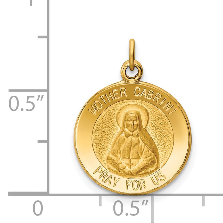 Lovely Rita's Pendants & Charms 14k Yellow Gold Mother Cabrini Medal Pendant