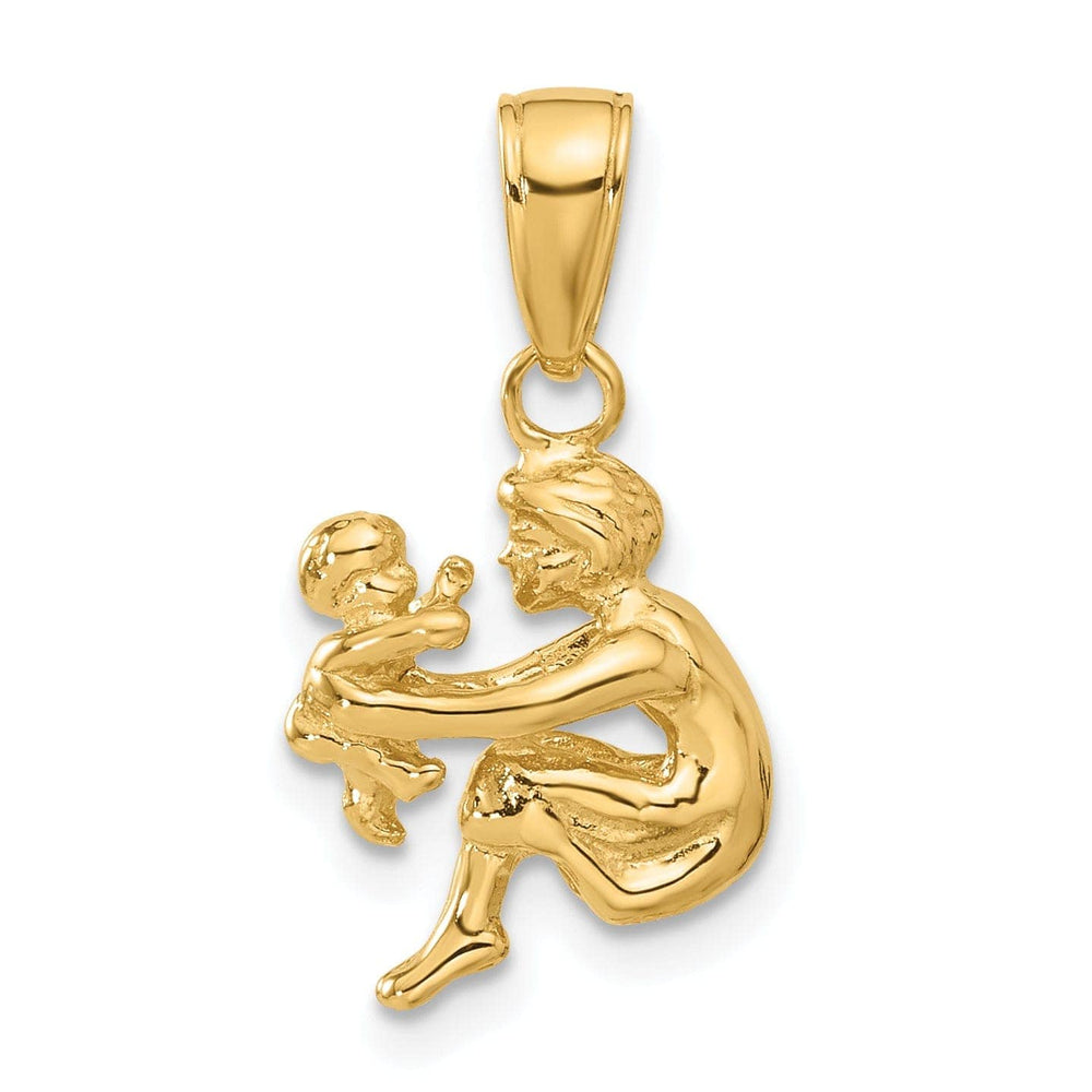 Lovely Rita's Pendants & Charms 14k Yellow Gold Mother holding child Pendant