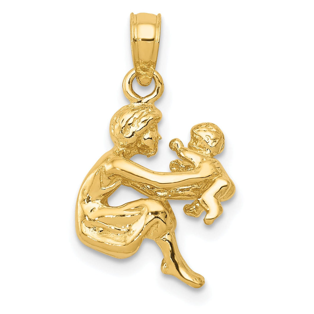 Lovely Rita's Pendants & Charms 14k Yellow Gold Mother holding child Pendant