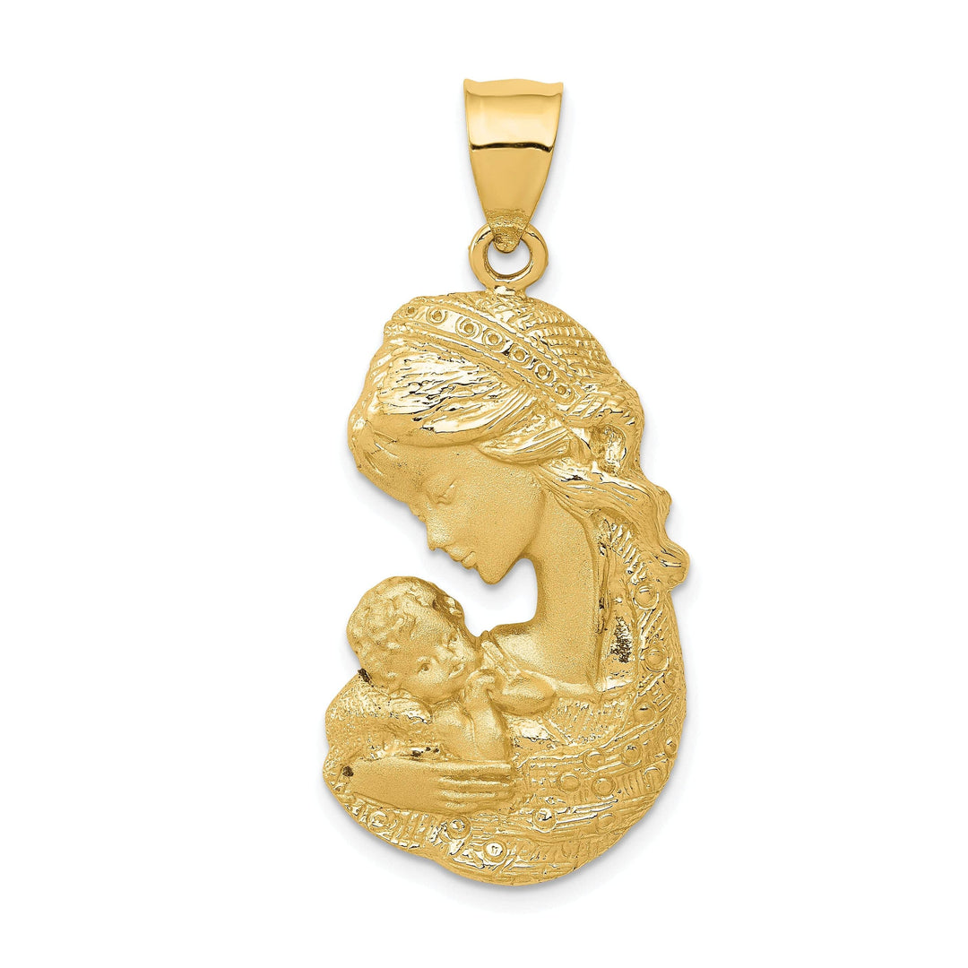 Lovely Rita's Pendants & Charms 14k Yellow Gold Mother Holding Child Pendant