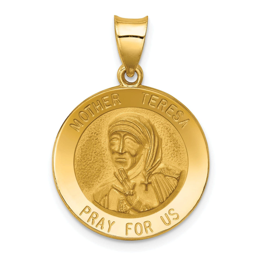 Lovely Rita's Pendants & Charms 14k Yellow Gold Mother Teresa Medal Pendant