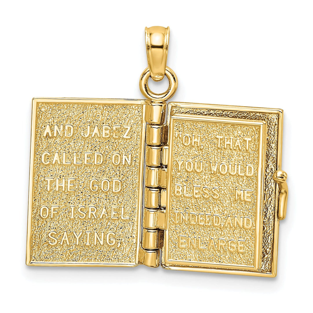 Lovely Rita's Pendants & Charms 14K Yellow Gold Moveable 3-D Lord's Prayer Holy Bible Pendant