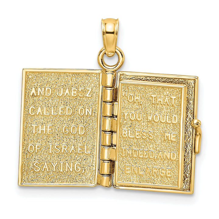 Lovely Rita's Pendants & Charms 14K Yellow Gold Moveable 3-D Lord's Prayer Holy Bible Pendant