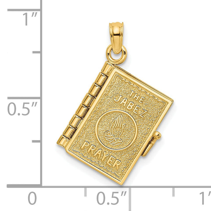 Lovely Rita's Pendants & Charms 14K Yellow Gold Moveable 3-D Lord's Prayer Holy Bible Pendant