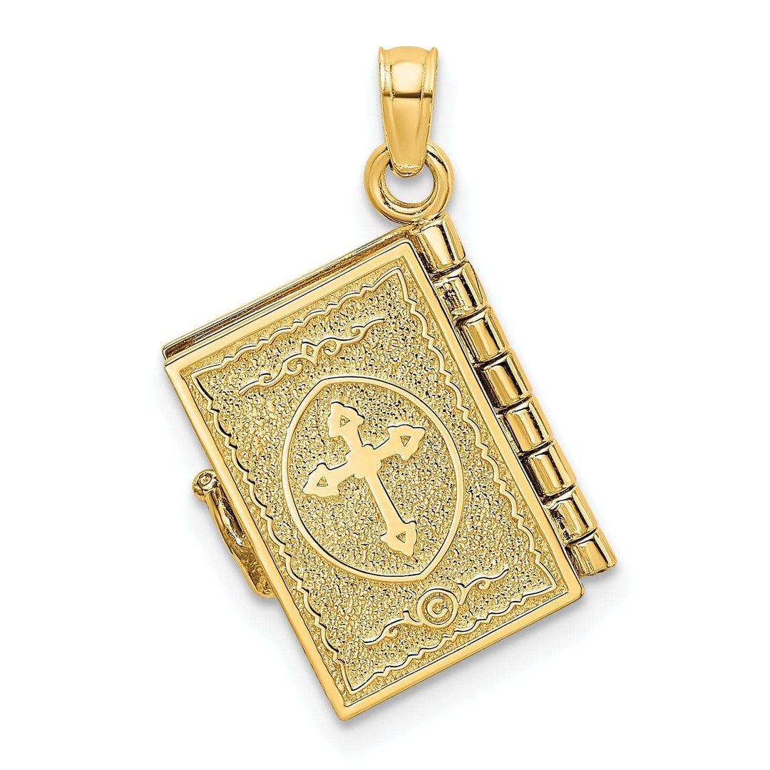 Lovely Rita's Pendants & Charms 14K Yellow Gold Moveable 3-D Lord's Prayer Holy Bible Pendant