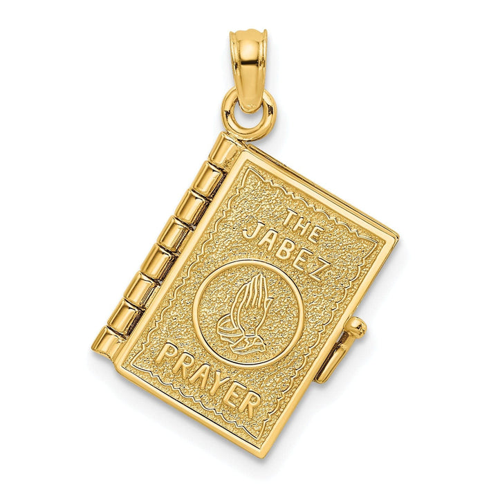 Lovely Rita's Pendants & Charms 14K Yellow Gold Moveable 3-D Lord's Prayer Holy Bible Pendant