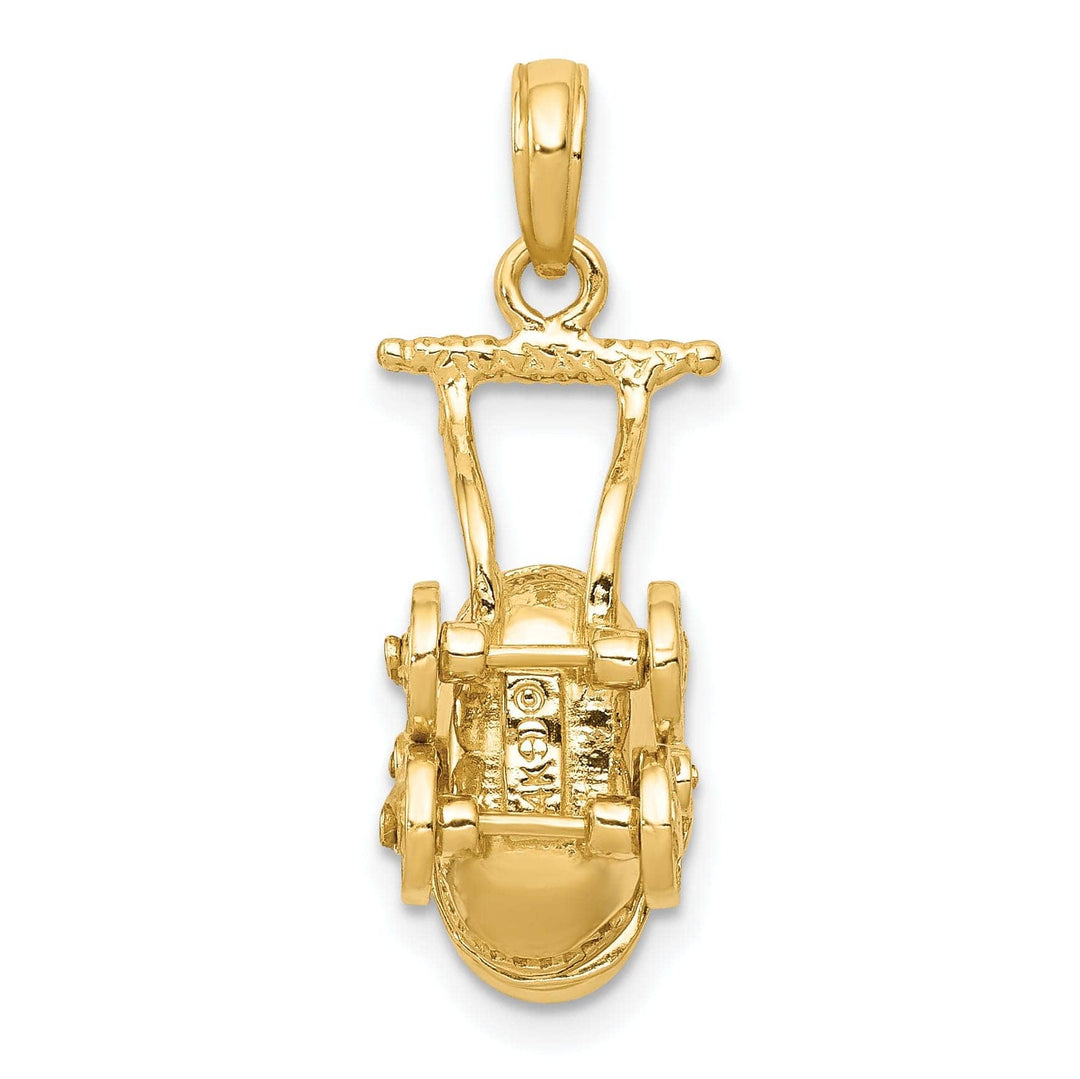 Lovely Rita's Pendants & Charms 14k Yellow Gold Moveable Baby Carriage Pendant