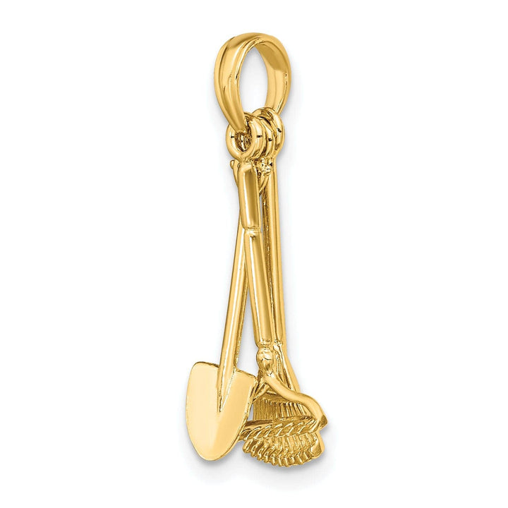Lovely Rita's Pendants & Charms 14K Yellow Gold Moveable Garden Tools Shovel Pendant
