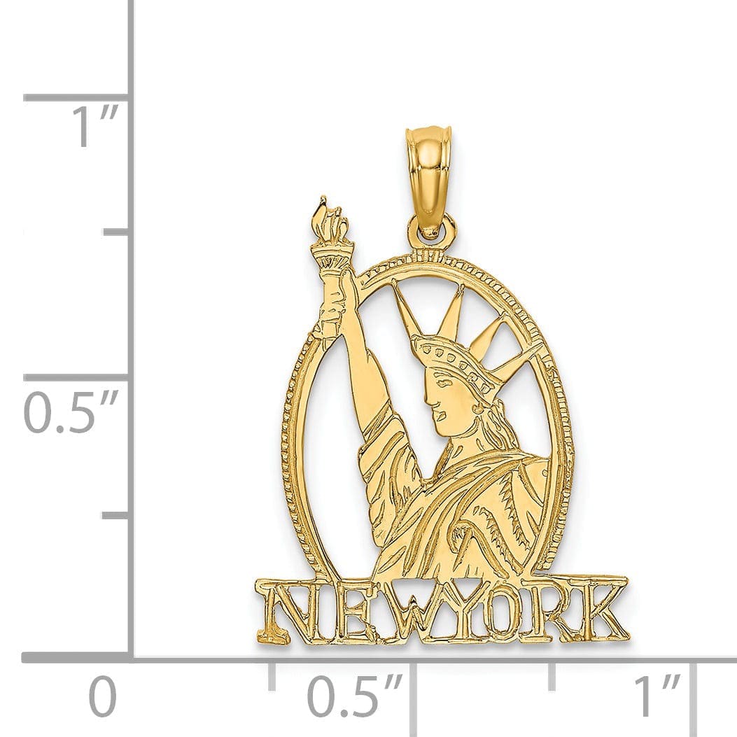 Lovely Rita's Pendants & Charms 14k Yellow Gold New York Statue of Liberty Pendant
