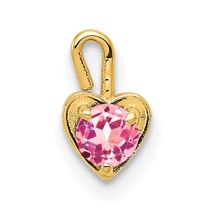 Lovely Rita's Pendants & Charms 14k Yellow Gold October Birthstone Heart Charm