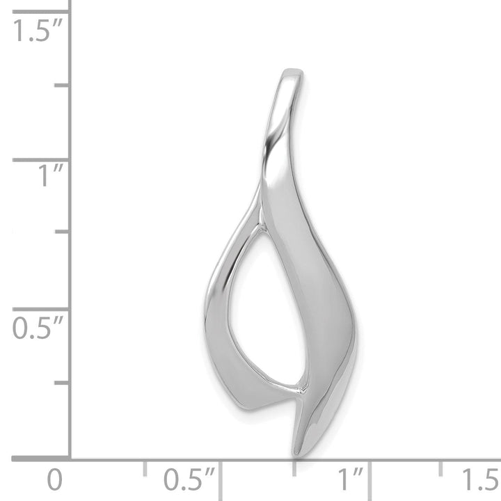 Lovely Rita's Pendants & Charms 14k Yellow Gold Omega Swirl Design Slide Pendant