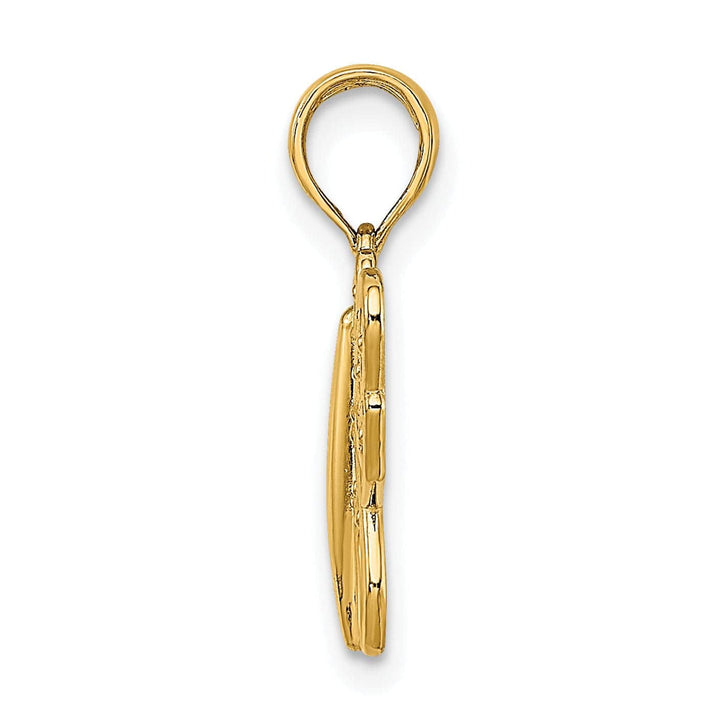 Lovely Rita's Pendants & Charms 14K Yellow Gold Open Back Filigree Solid Polished Finish Butterfly Charm Pendant