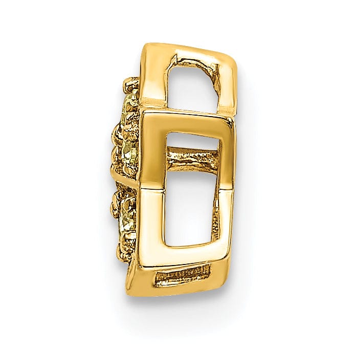 Lovely Rita's Pendants & Charms 14k Yellow Gold Open Back Polished Finish 0.1CT Sapphire Stone Star Chain Slide Pendant will not fit omega chain