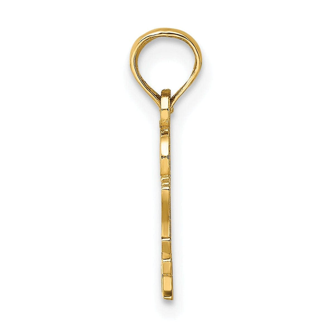 Lovely Rita's Pendants & Charms 14K Yellow Gold Open Back Polished Finish I HEART MY DEPUTY Charm Pendant