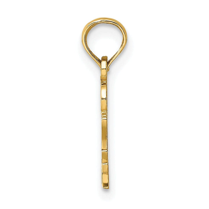 Lovely Rita's Pendants & Charms 14K Yellow Gold Open Back Polished Finish I HEART MY DEPUTY Charm Pendant