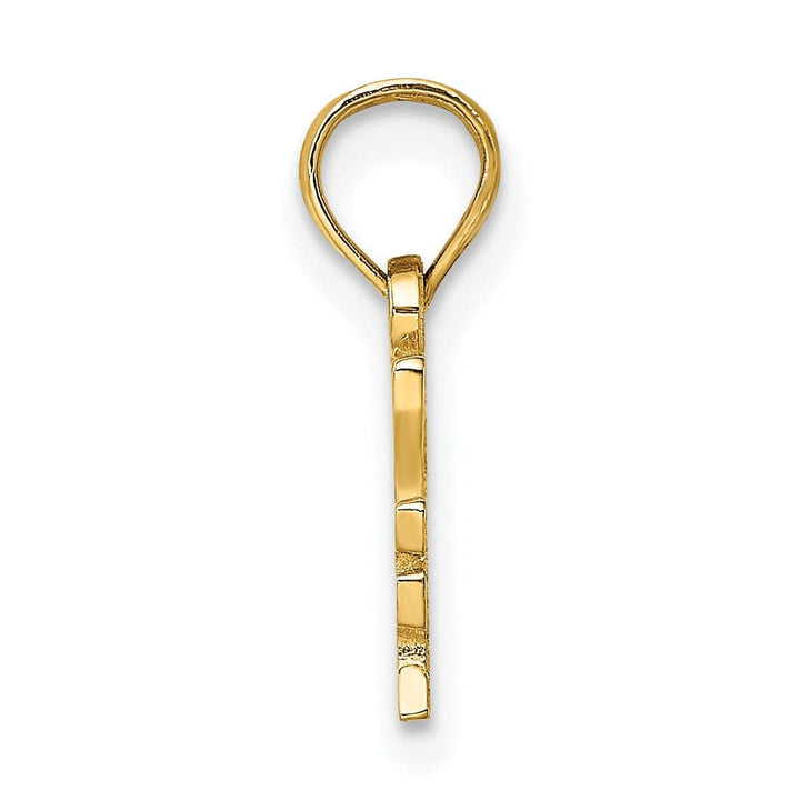 Lovely Rita's Pendants & Charms 14K Yellow Gold Open Back Polished Finish I HEART MY DETECTIVE Charm Pendant