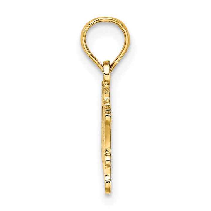 Lovely Rita's Pendants & Charms 14K Yellow Gold Open Back Polished Finish I HEART MY PARAMEDIC Charm Pendant