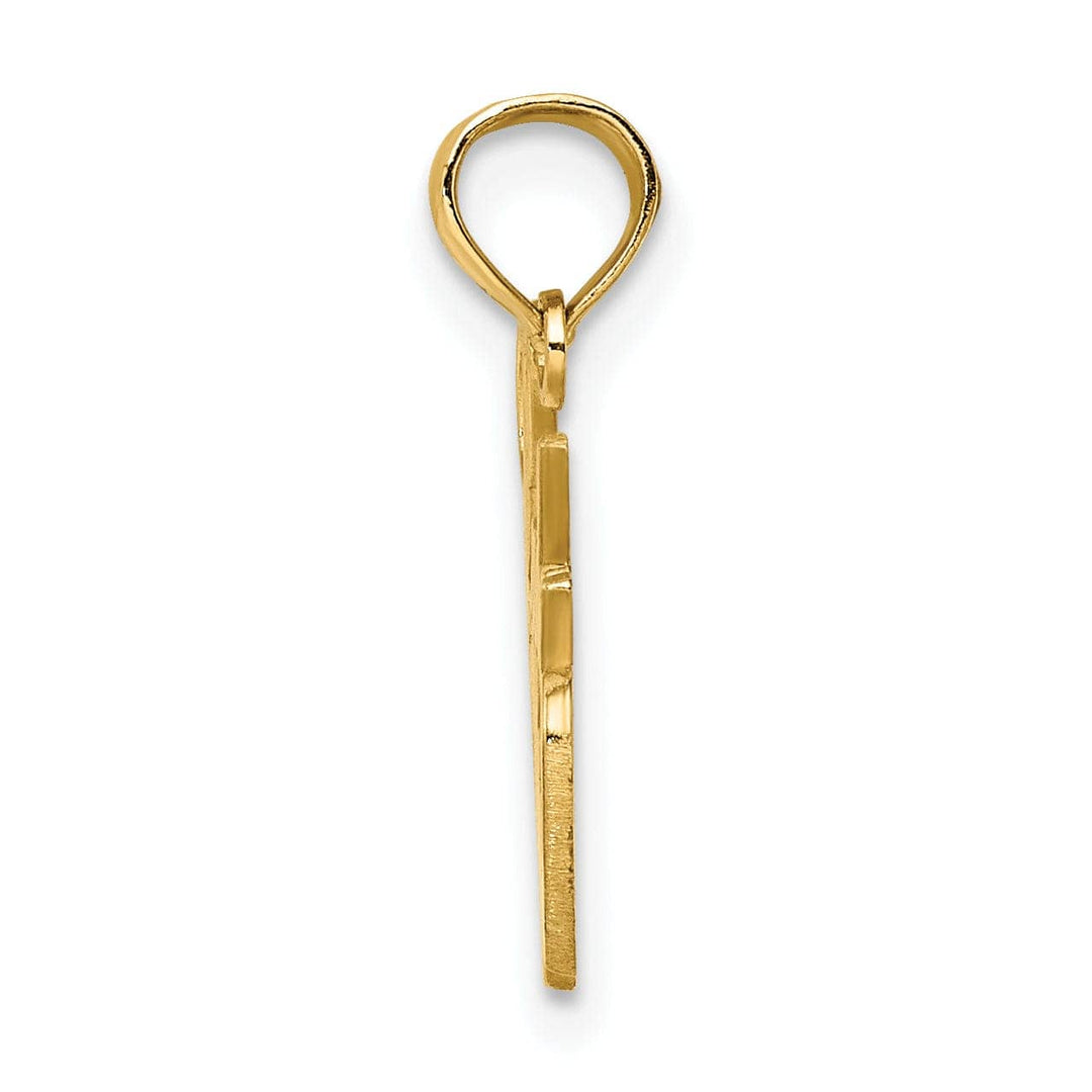 Lovely Rita's Pendants & Charms 14k Yellow Gold Open Back Polished Finish LADY OFFICER Charm Pendant