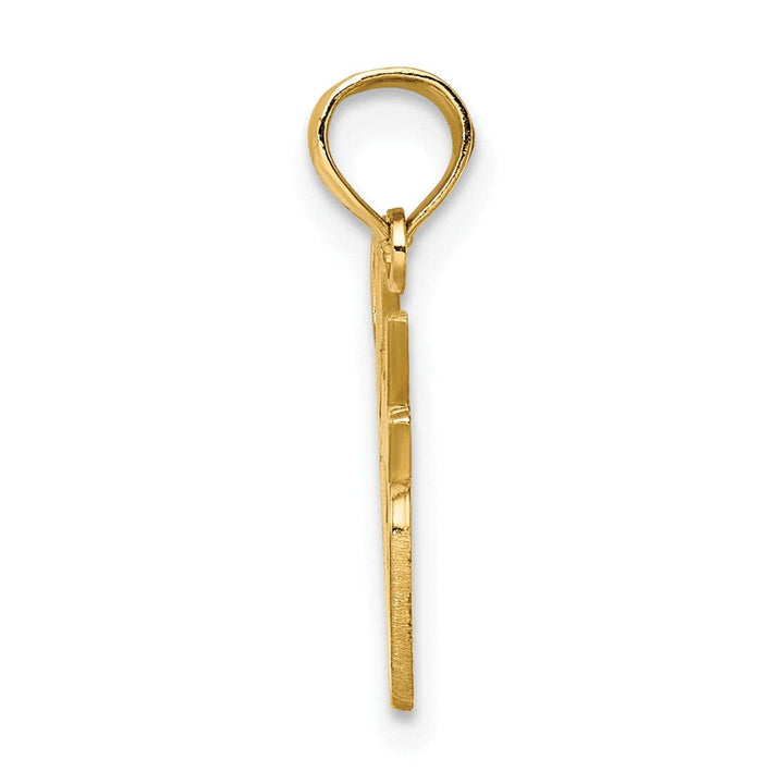 Lovely Rita's Pendants & Charms 14k Yellow Gold Open Back Polished Finish LADY OFFICER Charm Pendant