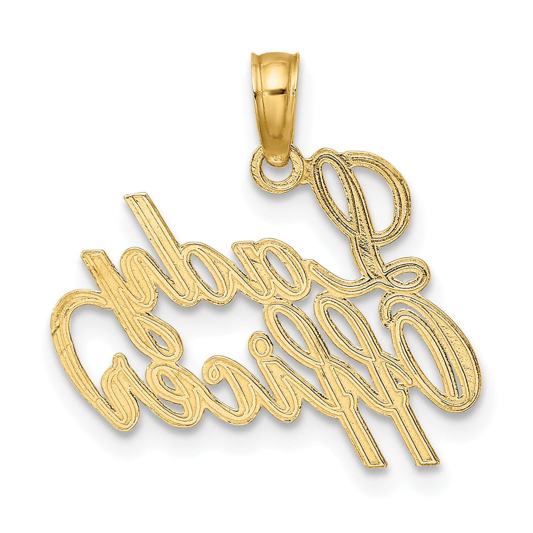 Lovely Rita's Pendants & Charms 14k Yellow Gold Open Back Polished Finish LADY OFFICER Charm Pendant