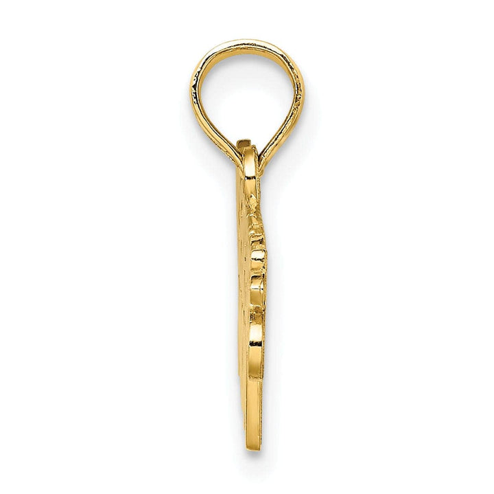 Lovely Rita's Pendants & Charms 14k Yellow Gold Open Back Polished Finish POLICE OFFICER'S MOM Charm Pendant