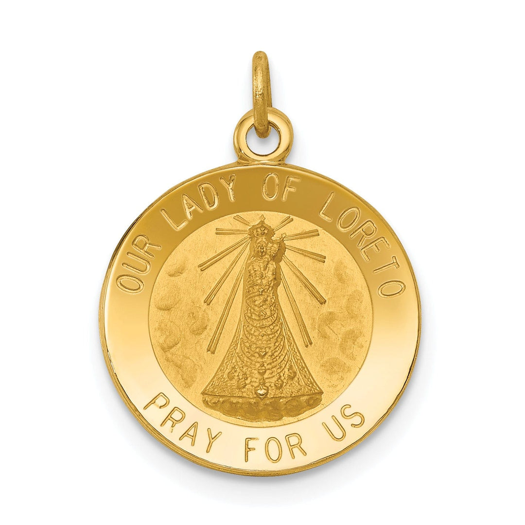 Lovely Rita's Pendants & Charms 14k Yellow Gold Our Lady of Loreto Medal Charm