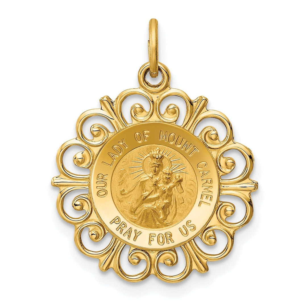 Lovely Rita's Pendants & Charms 14k Yellow Gold Our Lady of Mt. Carmel Medal