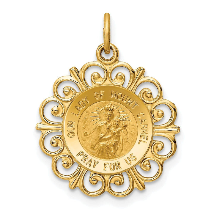 Lovely Rita's Pendants & Charms 14k Yellow Gold Our Lady of Mt. Carmel Medal