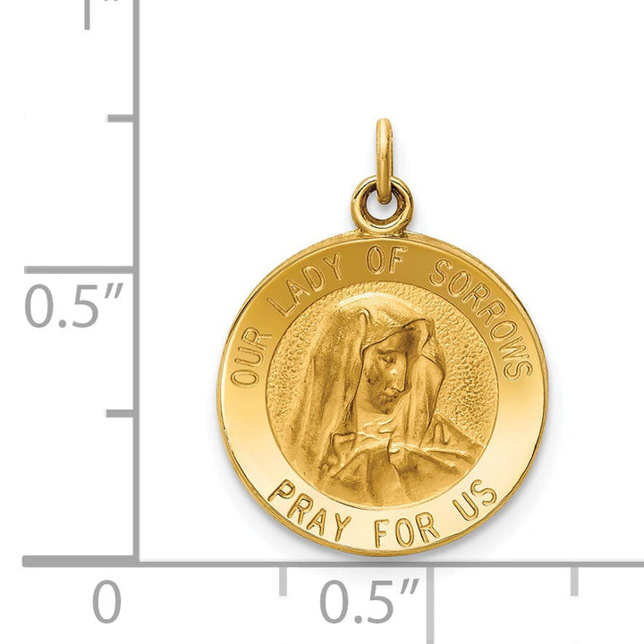 Lovely Rita's Pendants & Charms 14k Yellow Gold Our Lady of Sorrows Medal