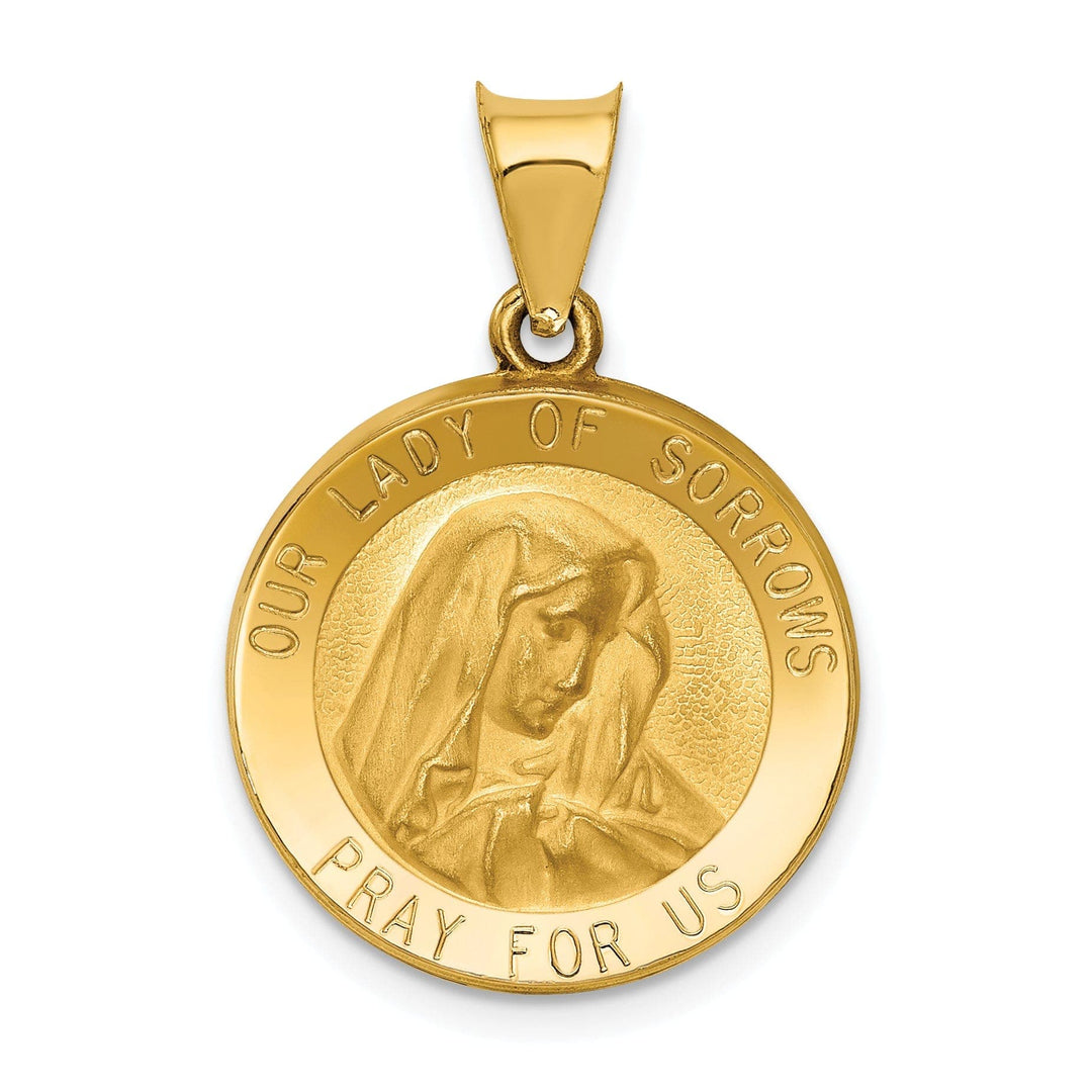 Lovely Rita's Pendants & Charms 14k Yellow Gold Our Lady of Sorrows Medal