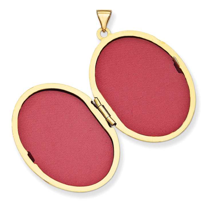 Lovely Rita's Pendants & Charms 14k Yellow Gold Oval Flower Scrolls Locket Pendant