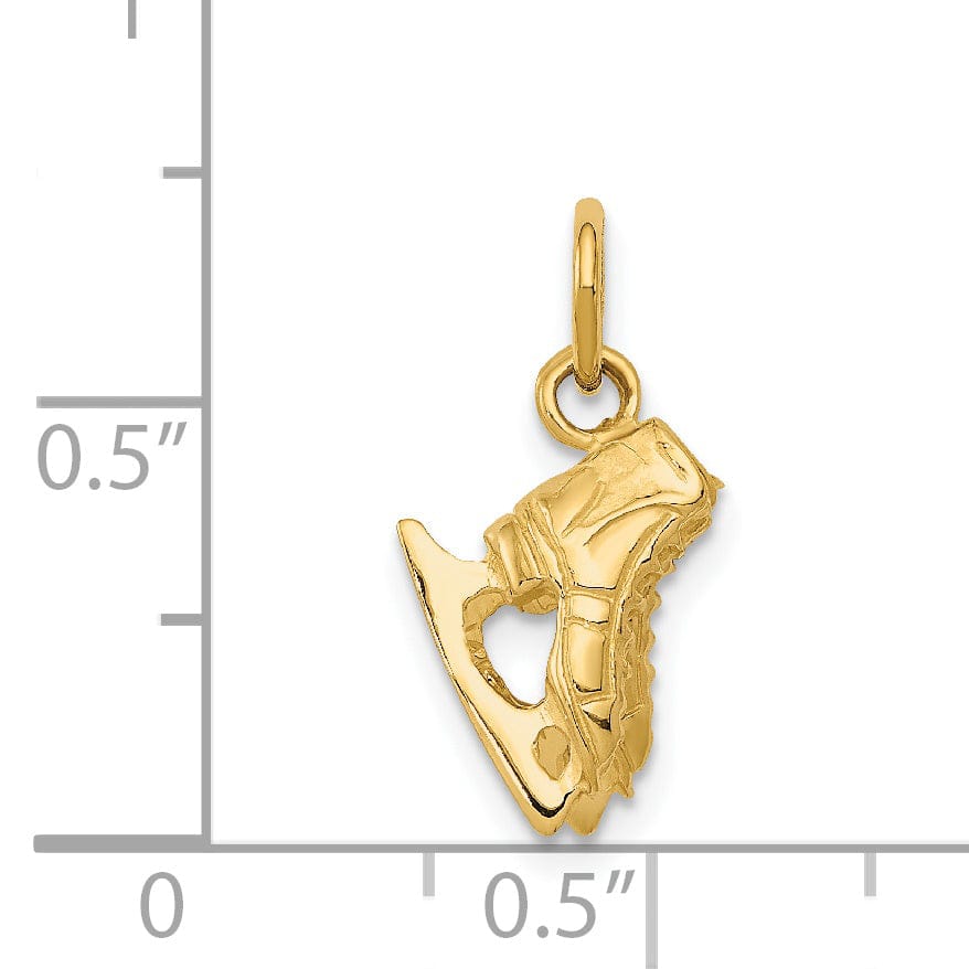Lovely Rita's Pendants & Charms 14k Yellow Gold Pair of Ice Skates Pendant