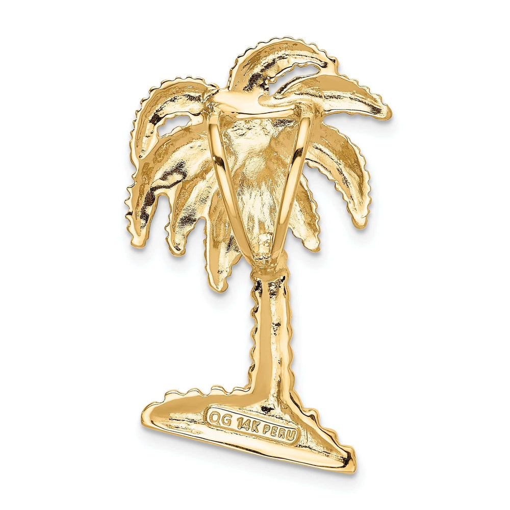 Lovely Rita's Pendants & Charms 14k Yellow Gold Palm Tree Slide Pendant